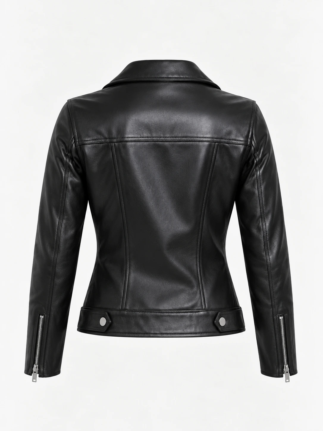 Women's Genuine Sheepskin Leather Biker Jacket