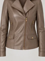 Women's Rugged Distressed Vintage Style Leather Jacket