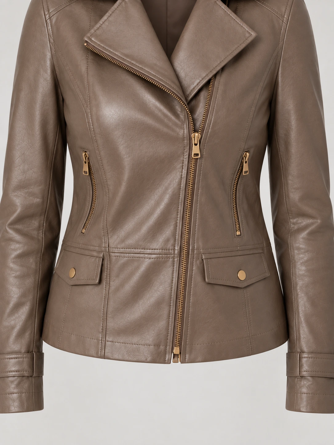 Women's Rugged Distressed Vintage Style Leather Jacket