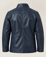 Men's Washed Car Coat with Contrast Placket