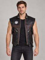 Men's Hawkeye Halloween Black and Brown Tactical Vest