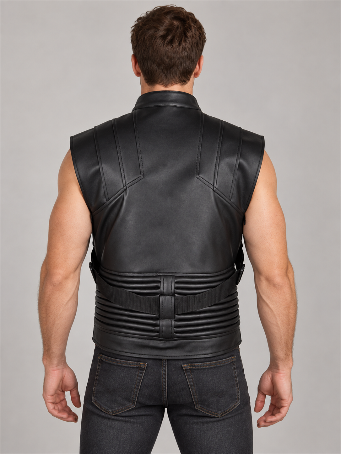 Men's Hawkeye Halloween Black and Brown Tactical Vest