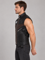 Men's Hawkeye Halloween Black and Brown Tactical Vest