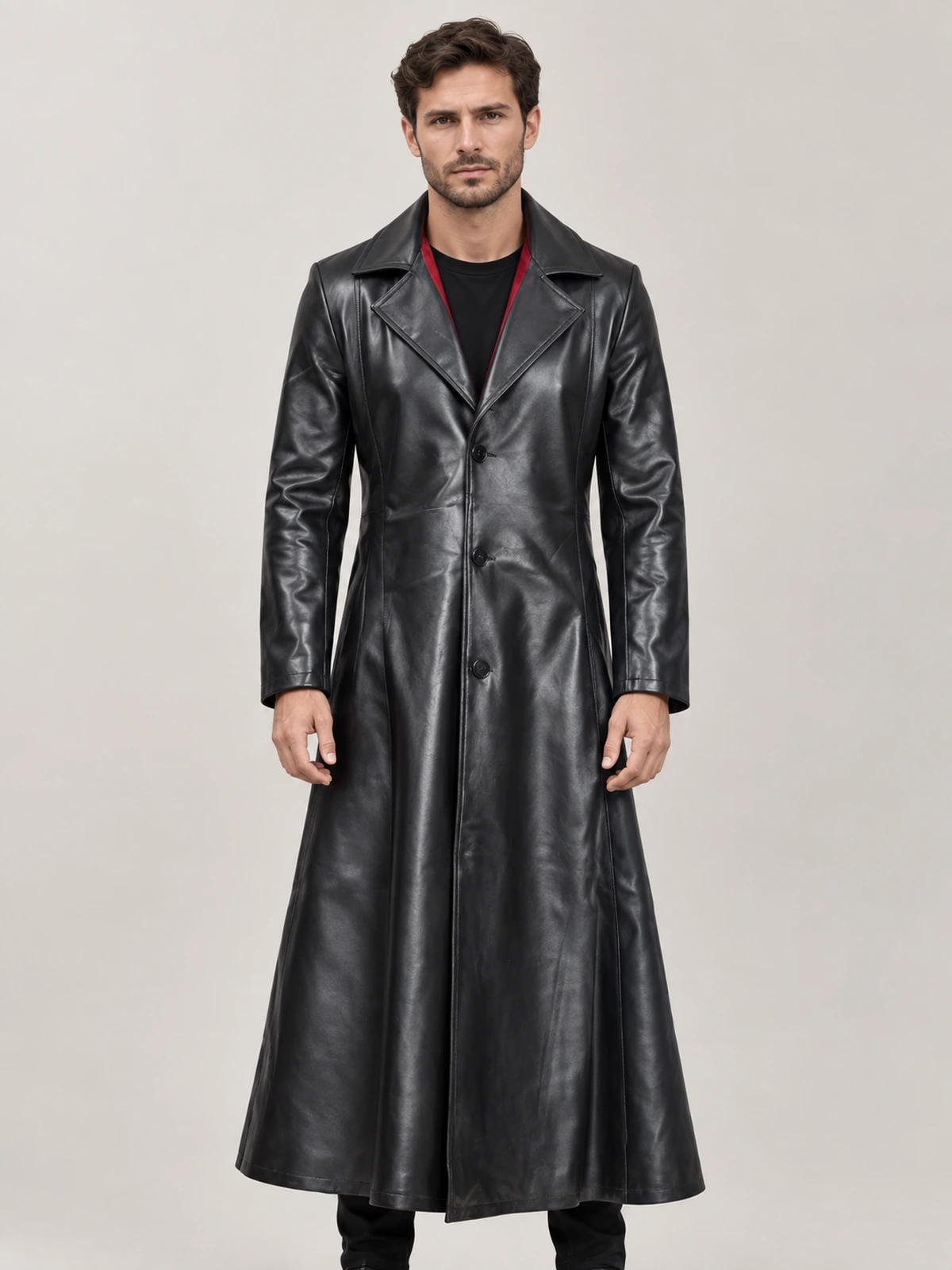 Men's Blade Halloween Black Leather Coat