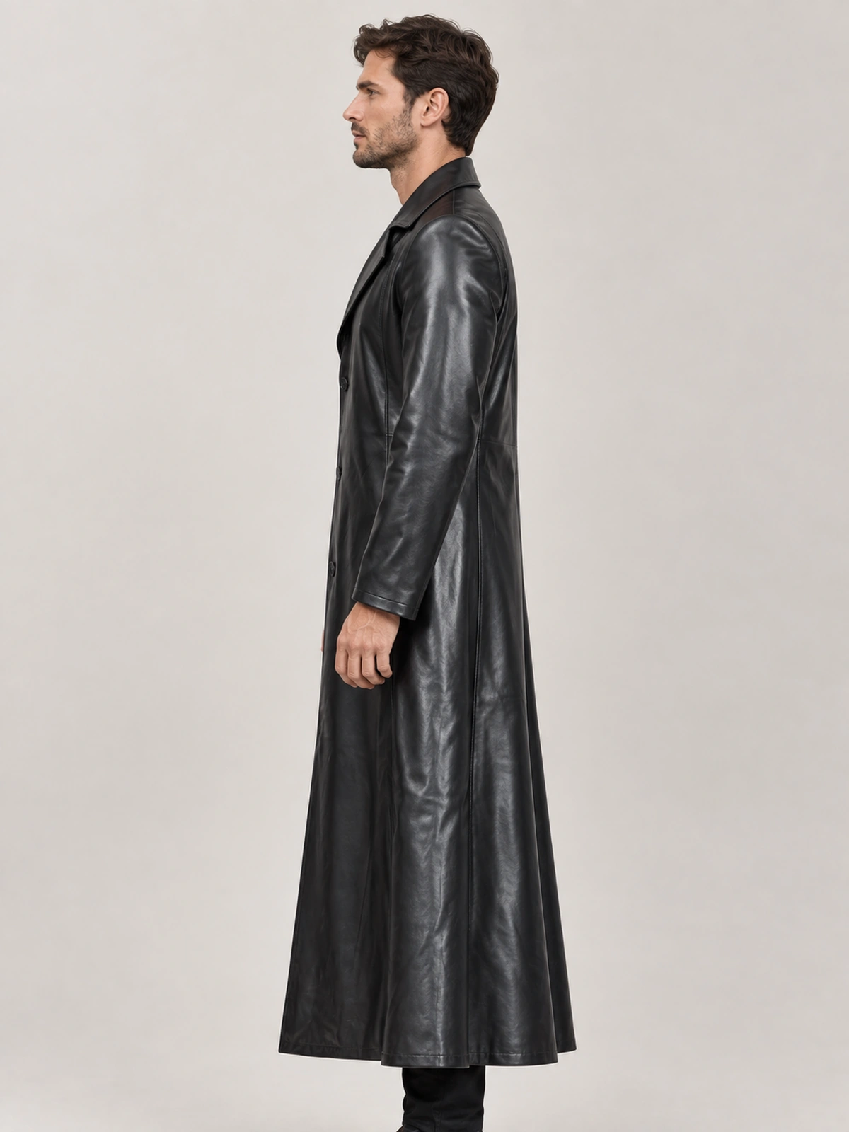 Men's Blade Halloween Black Leather Coat