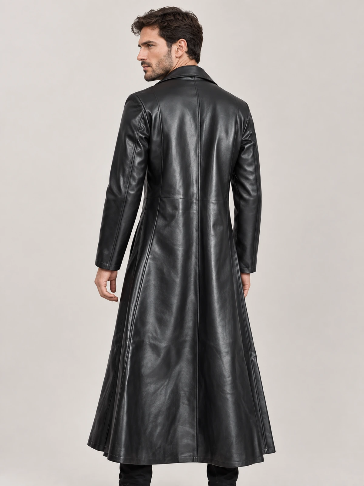 Men's Blade Halloween Black Leather Coat