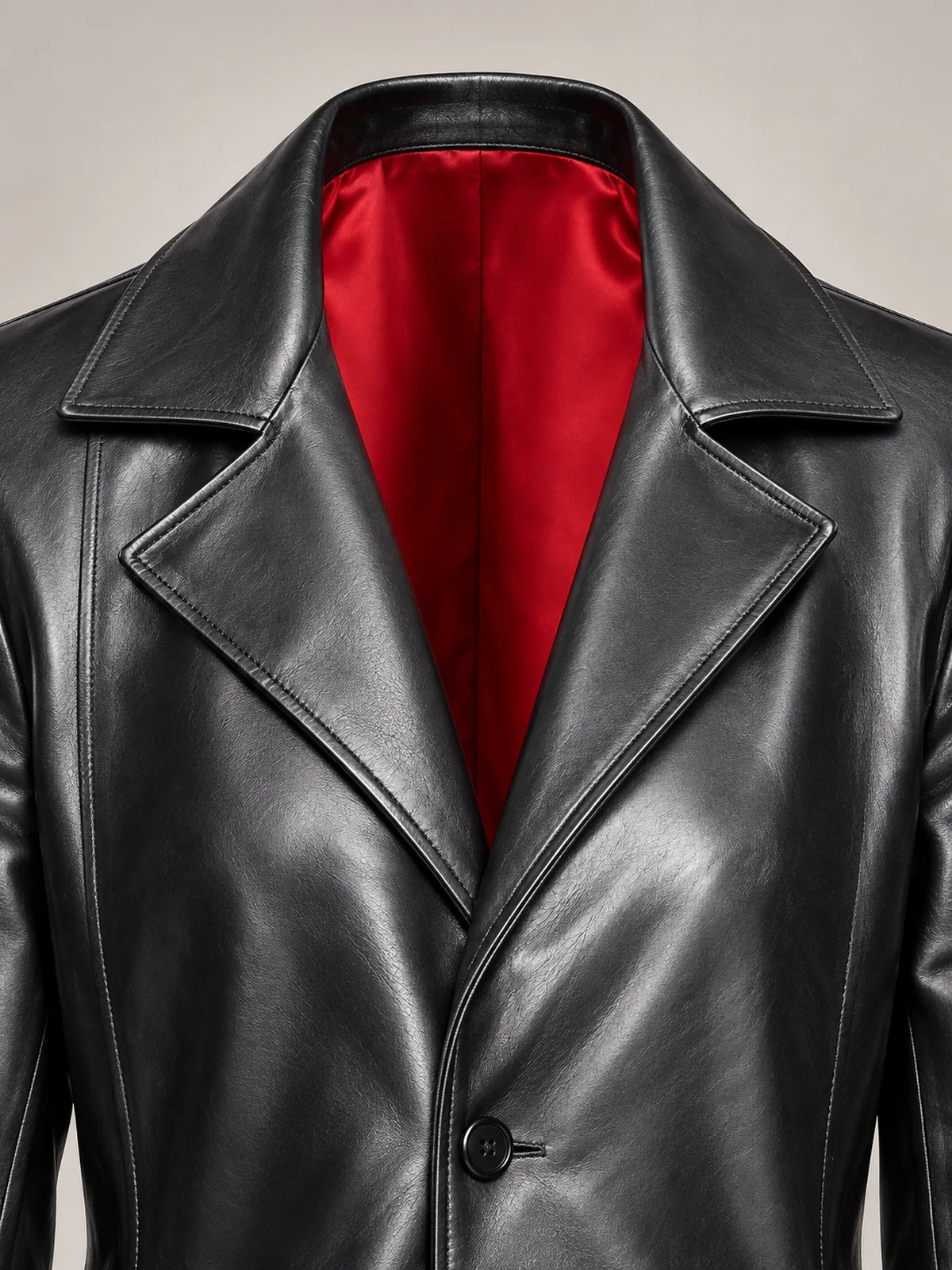 Men's Blade Halloween Black Leather Coat