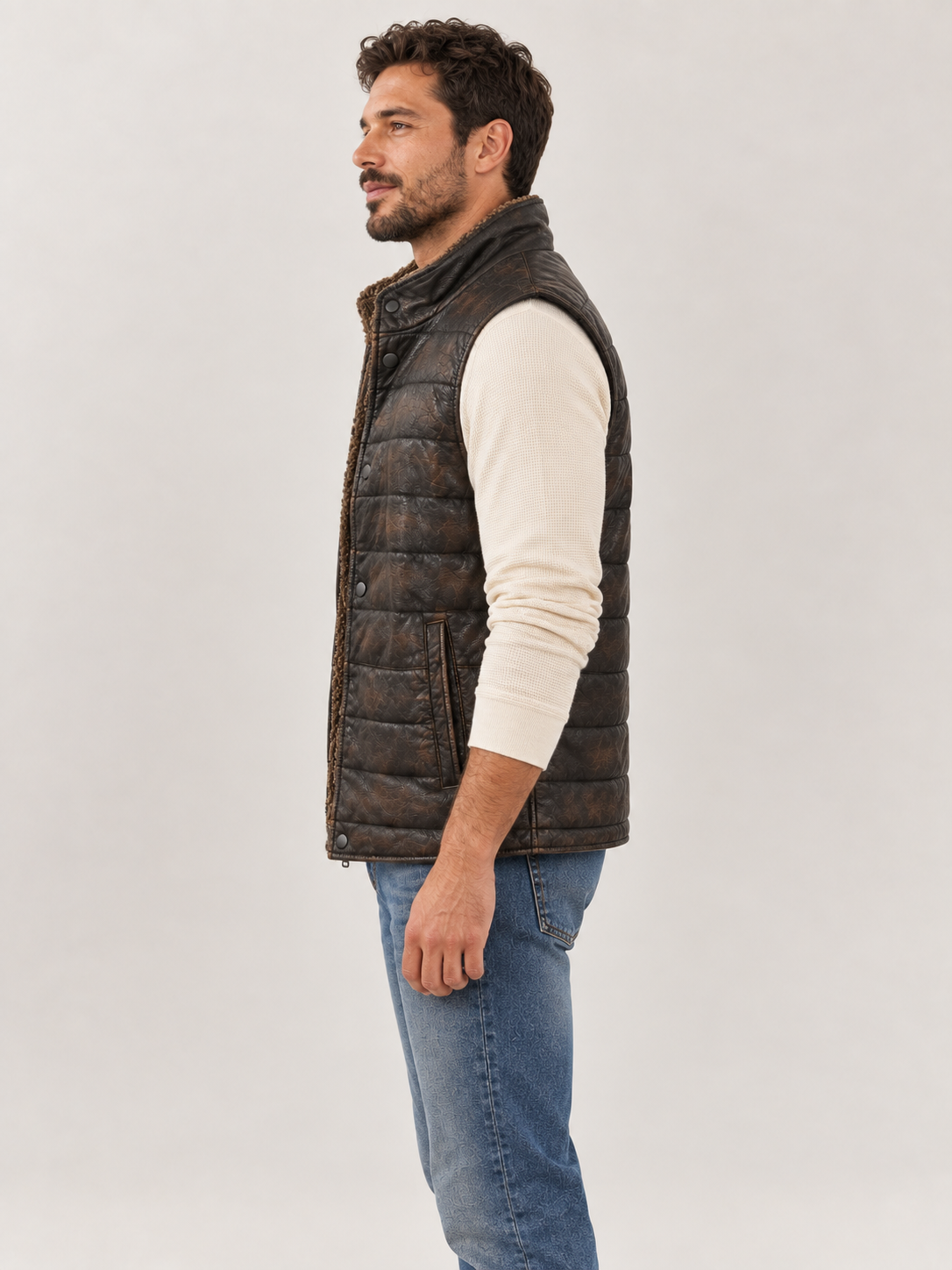 Men's Cabin Leather Vest