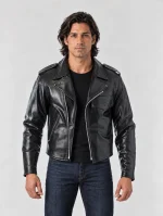 Men's Motorcycle Patrol Officers Uniform Leather Jacket