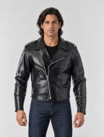 Men's Motorcycle Patrol Officers Uniform Leather Jacket