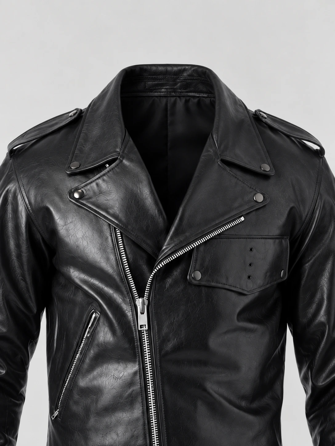 Men's Motorcycle Patrol Officers Uniform Leather Jacket