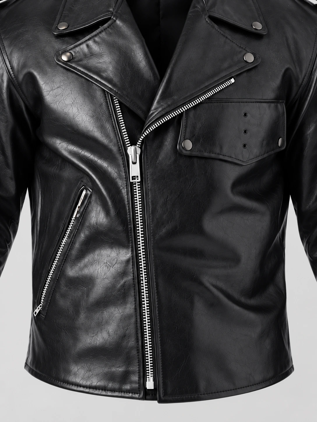 Men's Motorcycle Patrol Officers Uniform Leather Jacket