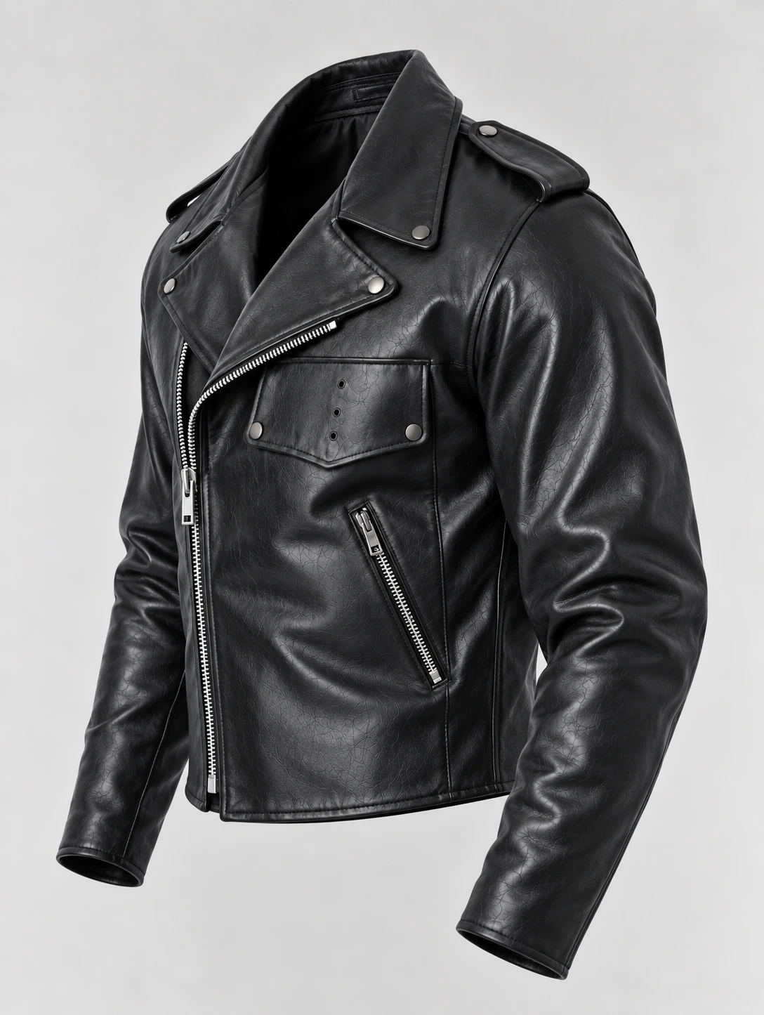 Men's Motorcycle Patrol Officers Uniform Leather Jacket