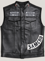 Men's SAMCRO Halloween Black Biker Vest