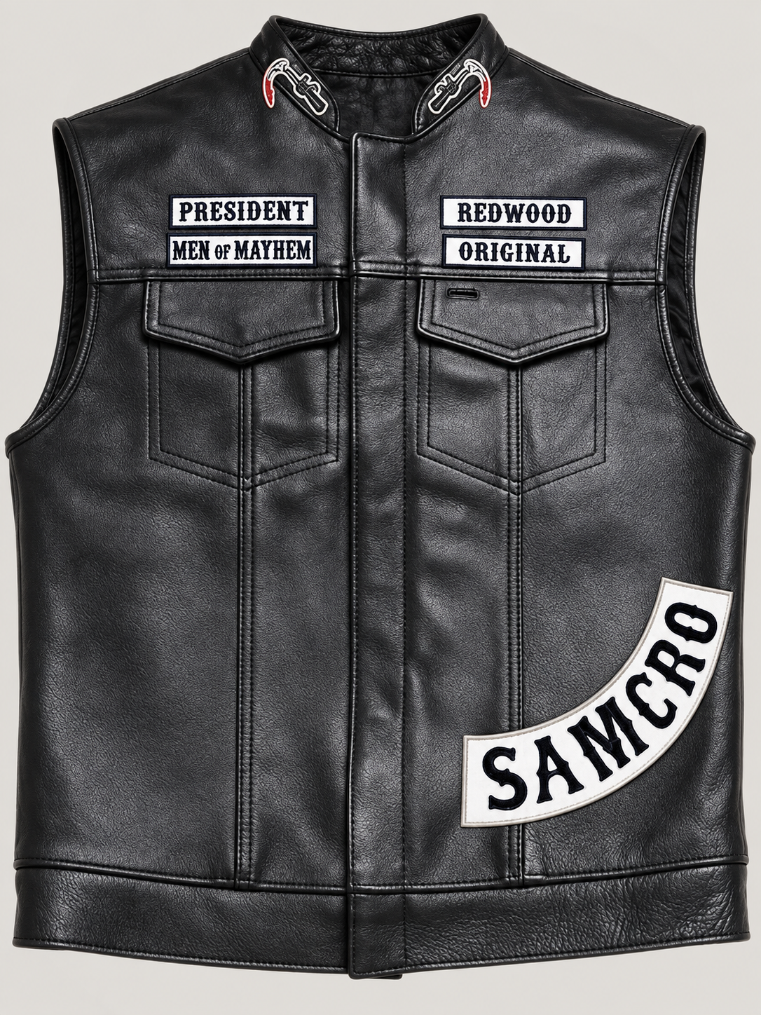 Men's SAMCRO Halloween Black Biker Vest