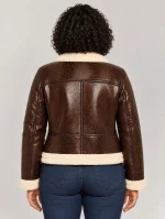 Women's Brown Snake Leather Jacket