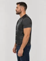 Men's Soft Durable Motorcycle Leather Vest