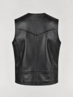 Men's Soft Durable Motorcycle Leather Vest