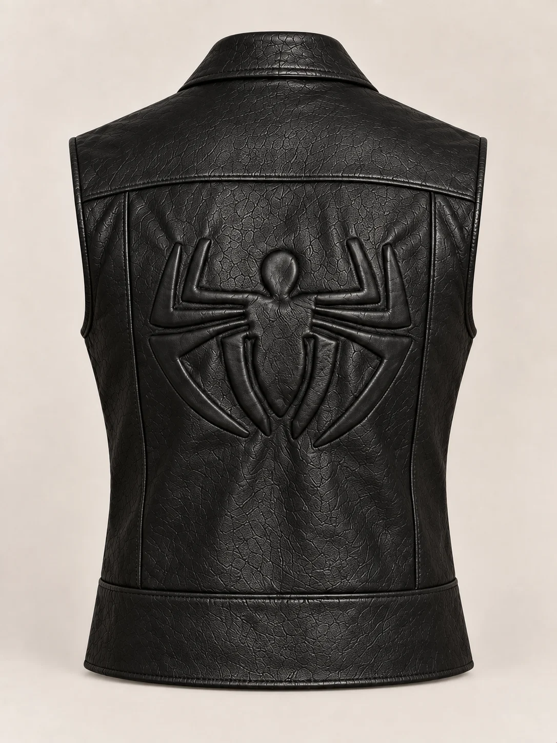 Men's Halloween Noir Black Leather Vest