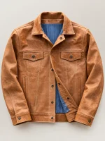 Men's Vintage Trucker Cowhide Leather Jacket
