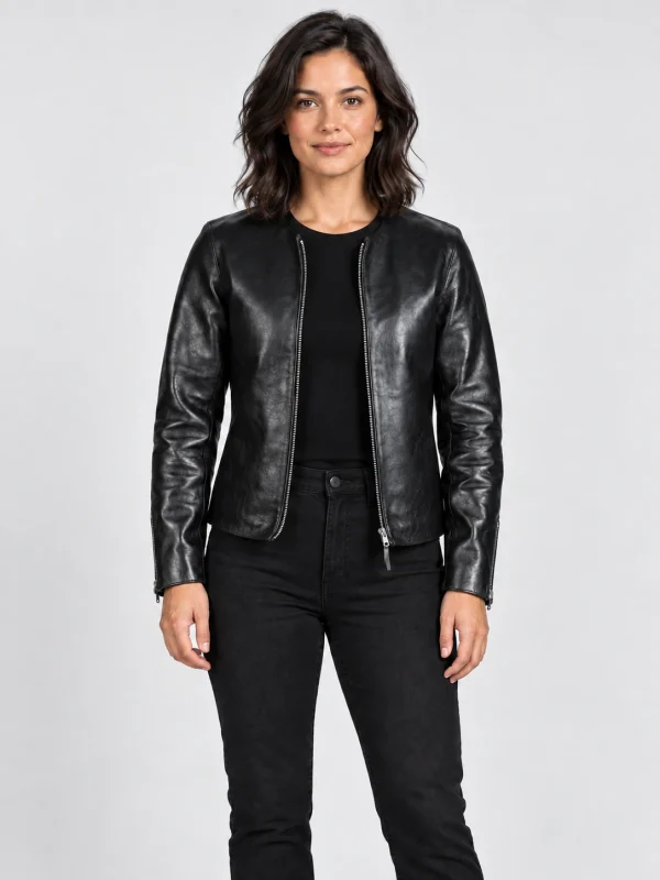 Women's 1960s Flat Track Leather Racing Jacket