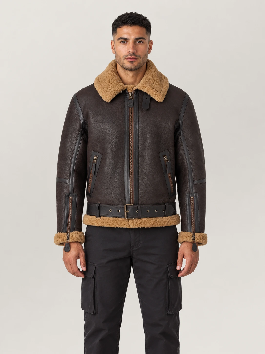 Men's Shearling Welder leather Jacket