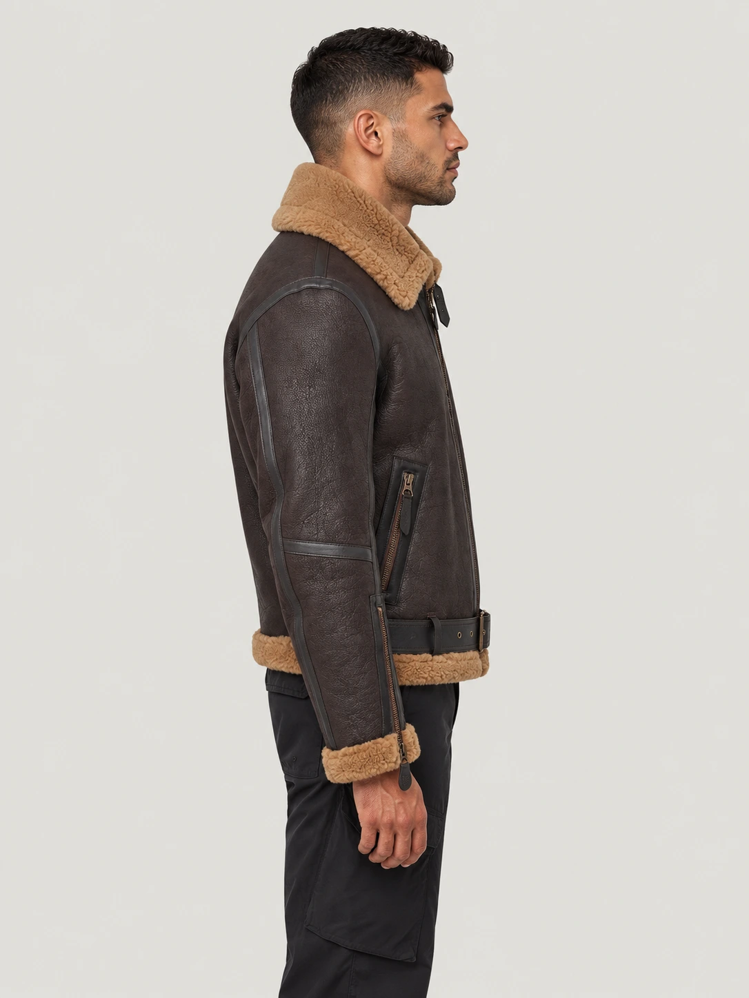 Men's Shearling Welder leather Jacket