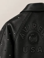Women's Avirex Cropped Studded Icon Jacket