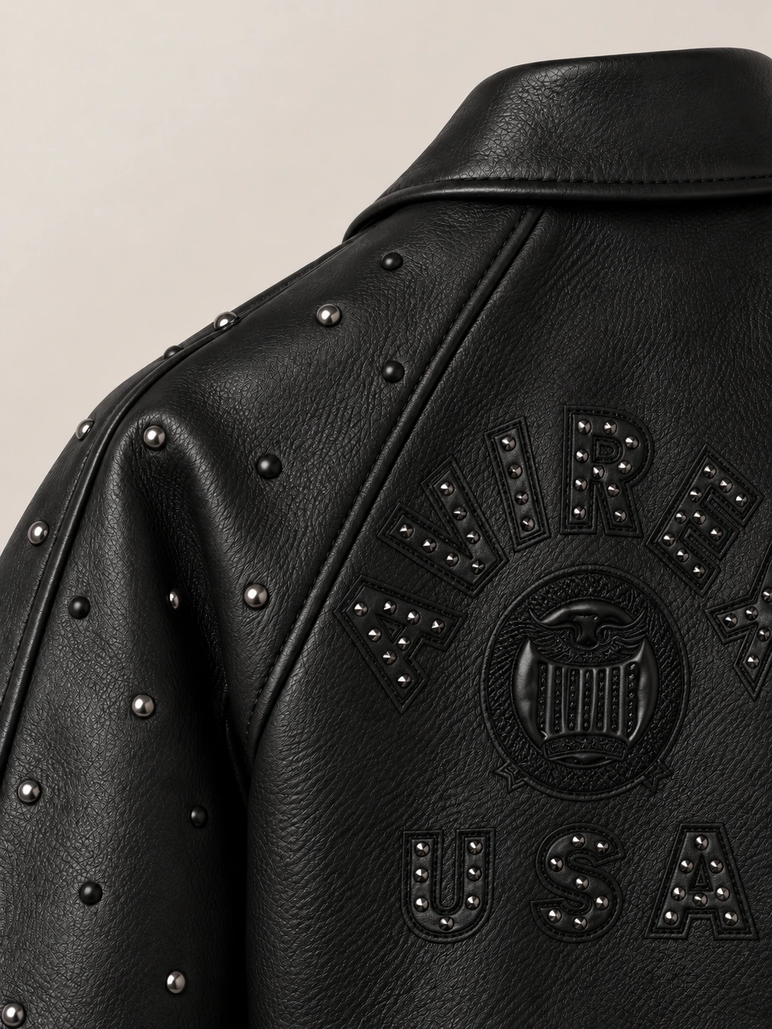 Women's Avirex Cropped Studded Icon Jacket