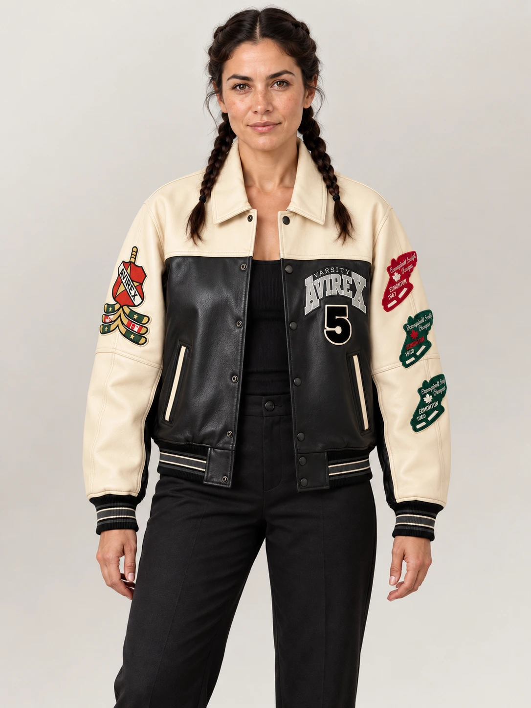 Women's Avirex NorthWest Wild Bears Leather Jacket