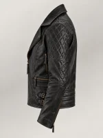 Men's Bari Black Biker Leather Jacket