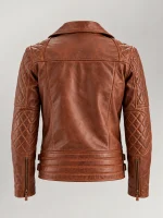 Men's Bari Brown Biker Leather Jacket