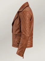Men's Bari Brown Biker Leather Jacket