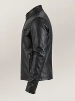 Men's Firenze Black Leather Biker Jacket