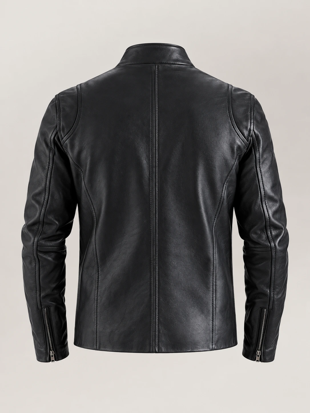 Men's Firenze Black Leather Biker Jacket
