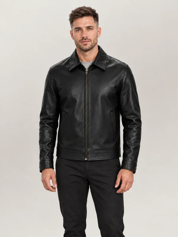 Men's Tropea Black Leather Jacket