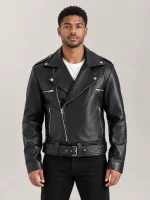 Men's Positano Black Biker Leather Jacket
