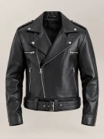 Men's Positano Black Biker Leather Jacket