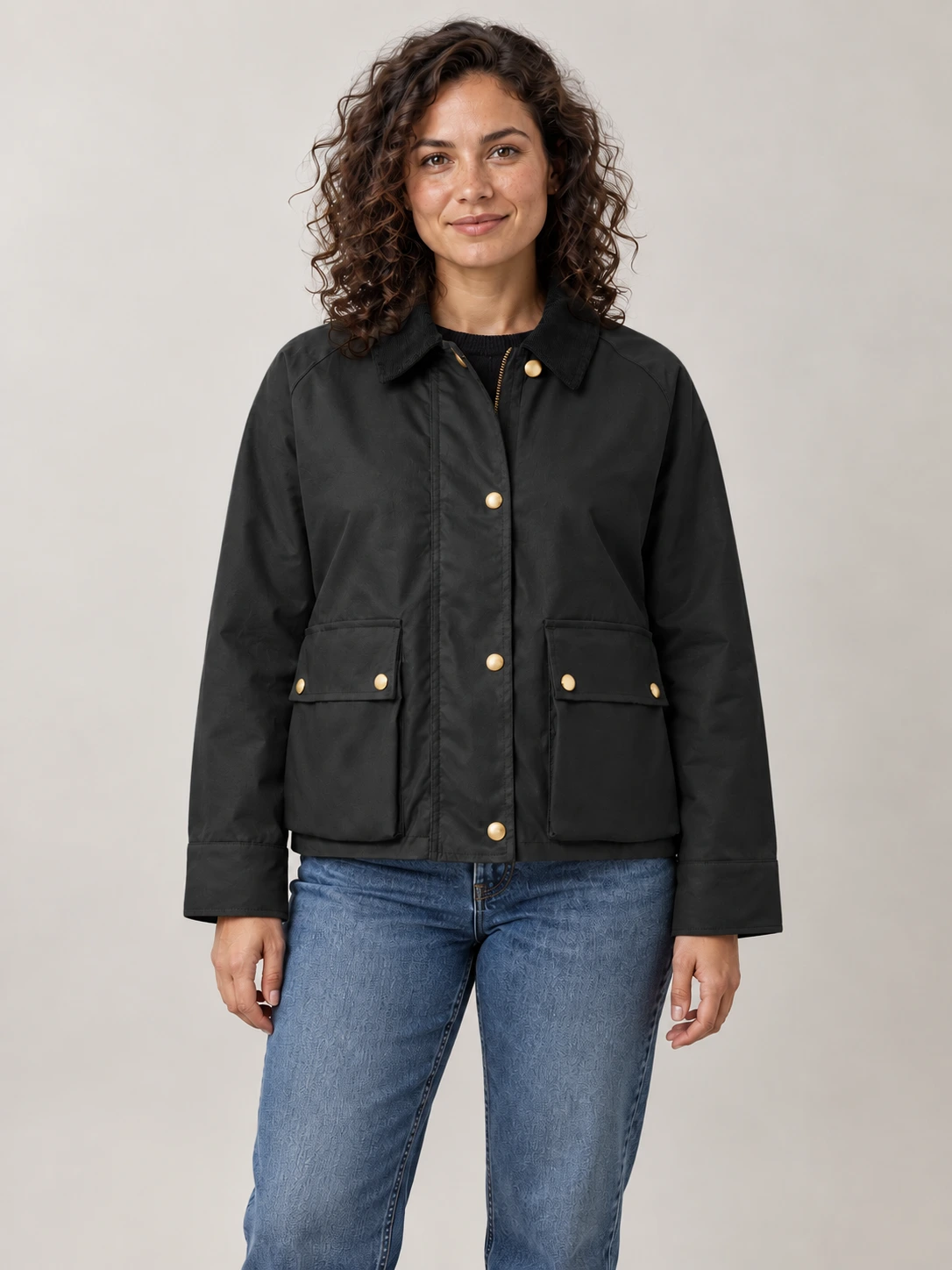 Women's Black Cyan Jacket