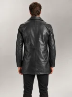 Men's Sicilia Black Leather Coat