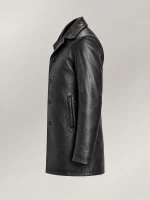 Men's Sicilia Black Leather Coat