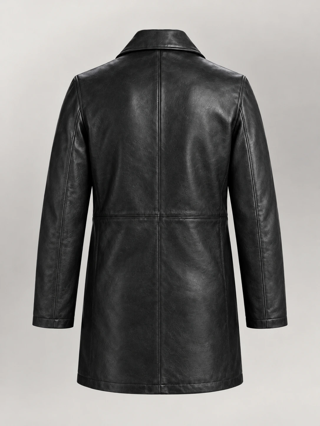 Men's Sicilia Black Leather Coat
