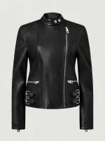 Women's Black Russo Leather Jacket