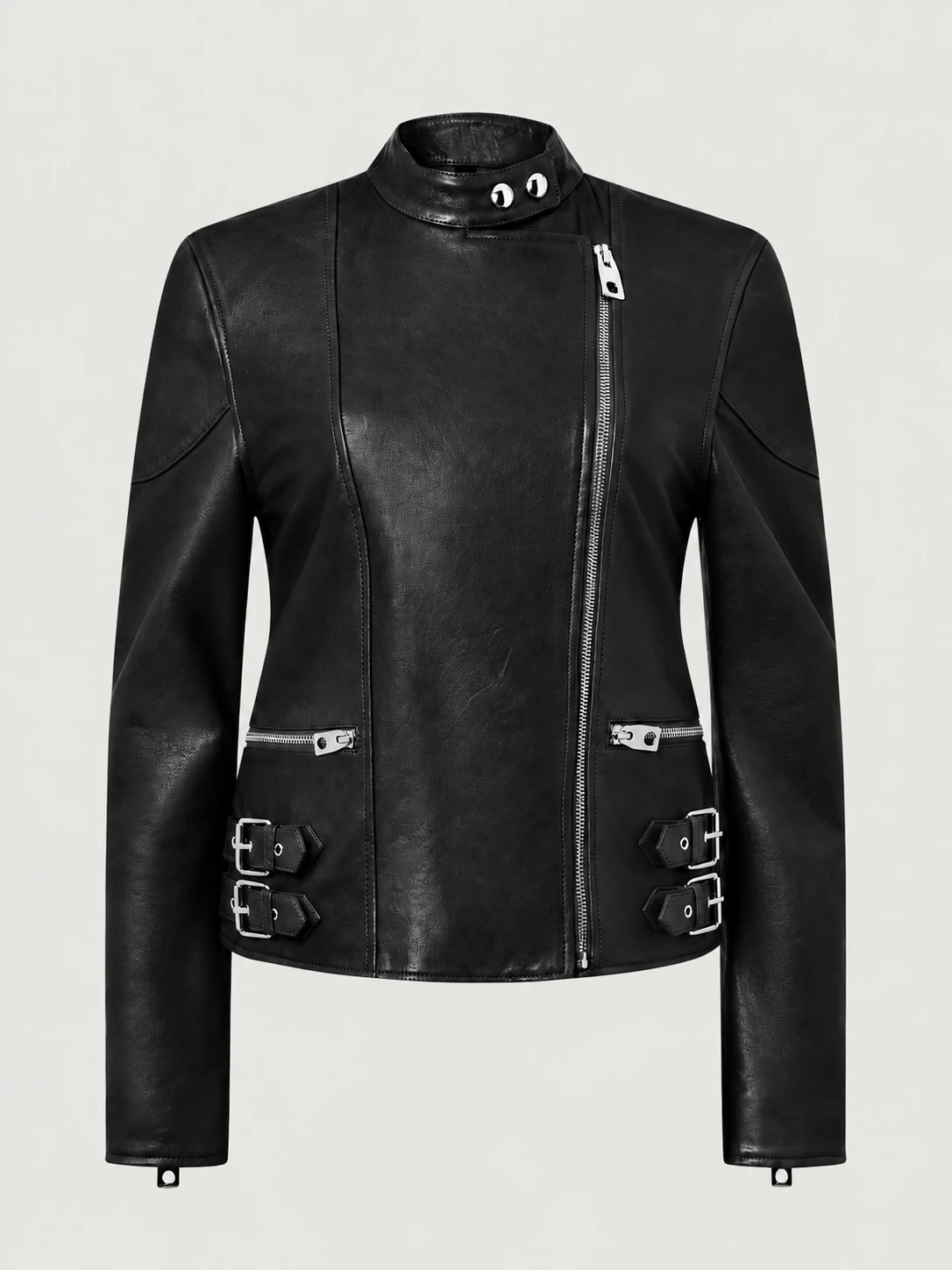 Women's Black Russo Leather Jacket