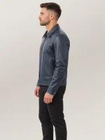 Men's Tropea Blue Leather Jacket