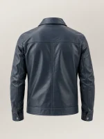 Men's Tropea Blue Leather Jacket