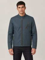 Men's Petrol Waxed Cotton Sideline Jacket