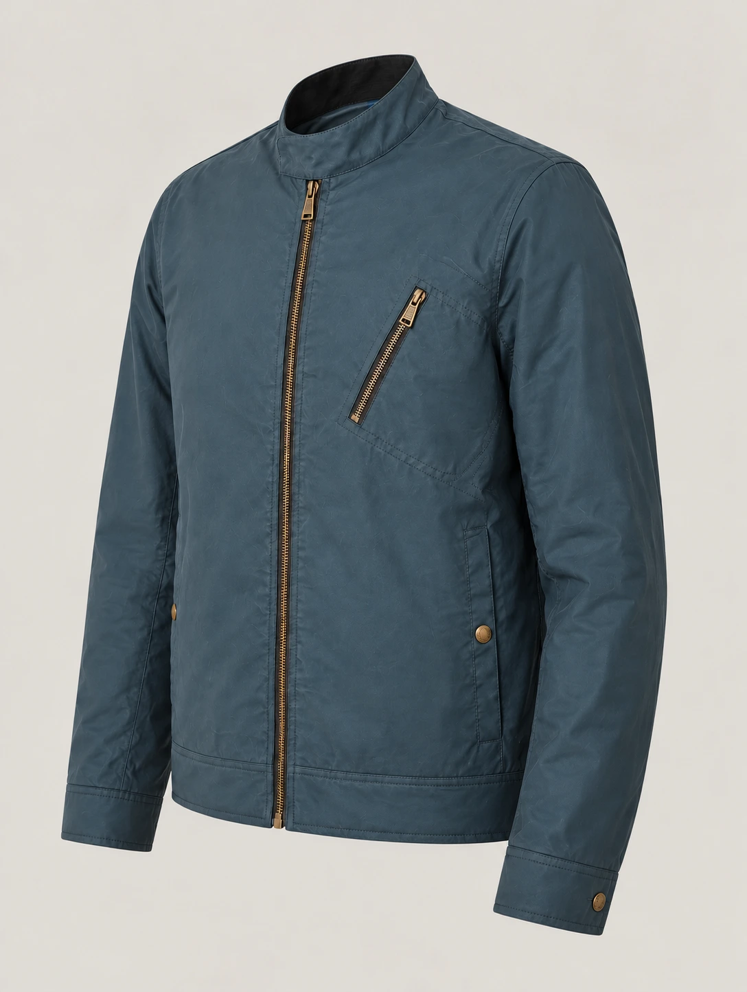 Men's Petrol Waxed Cotton Sideline Jacket