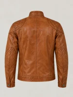 Men's Burnt Cuero Brooklands Motorcycle Jacket