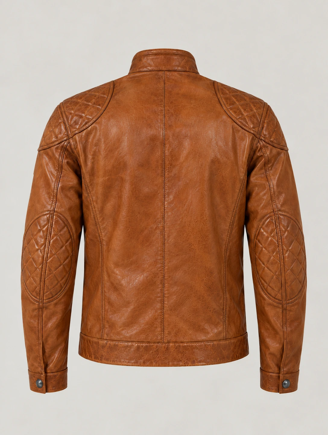 Men's Burnt Cuero Brooklands Motorcycle Jacket
